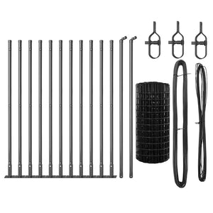 Stängsel med stolpe Grå 0,6 x 25 m Stål och PVC