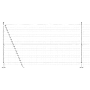 Stängsel med stolpe Silver 1,2 x 10 m Stål