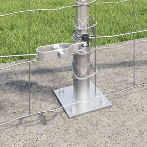 Stängsel med stolpe Silver 0,8 x 10 m Stål