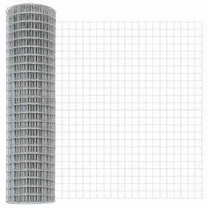 Staket med stolpar Silver 0.8 x 25 m Stål