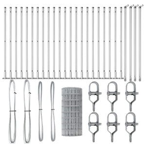 Stängsel med stolpe Silver 0,4 x 50 m Stål