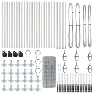 Stängsel med stolpe Silver 0,4 x 50 m Stål