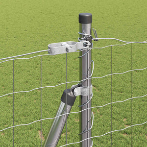 Stängsel med stolpe Silver 1,4 x 10 m Stål