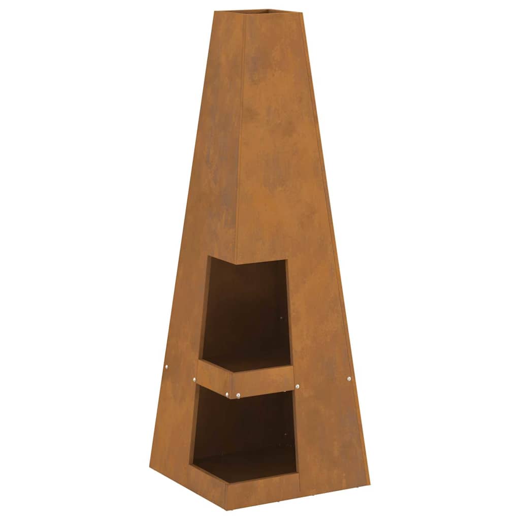 Eldstad Brun 35 x 35 x 100 cm Stål