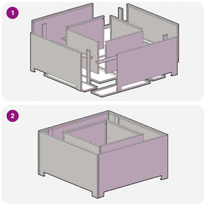 Eldstad Svart 80 x 80 x 40 cm Kallvalsat stål
