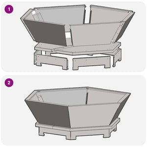 Eldstad Svart 75 x 75 x 28 cm Stål