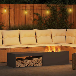 Eldstad Svart 160 x 45 x 35 cm Stål