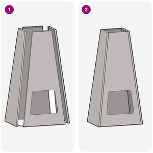 Eldstad Svart 50 x 35 x 100 cm Stål