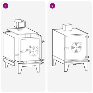 Campingkamin Svart 35 x 50 x 60 cm Kallvalsat stål