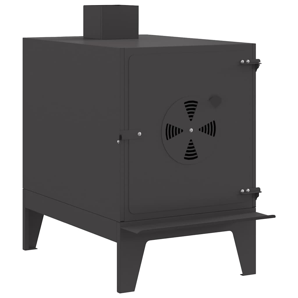Campingkamin Svart 35 x 50 x 60 cm Kallvalsat stål
