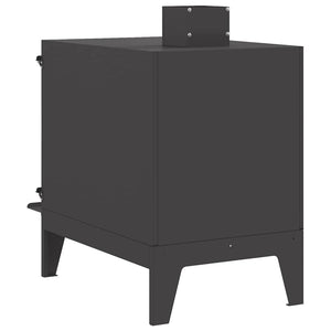 Campingkamin Svart 35 x 50 x 60 cm Kallvalsat stål