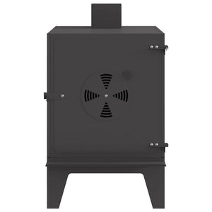 Campingkamin Svart 35 x 50 x 60 cm Kallvalsat stål