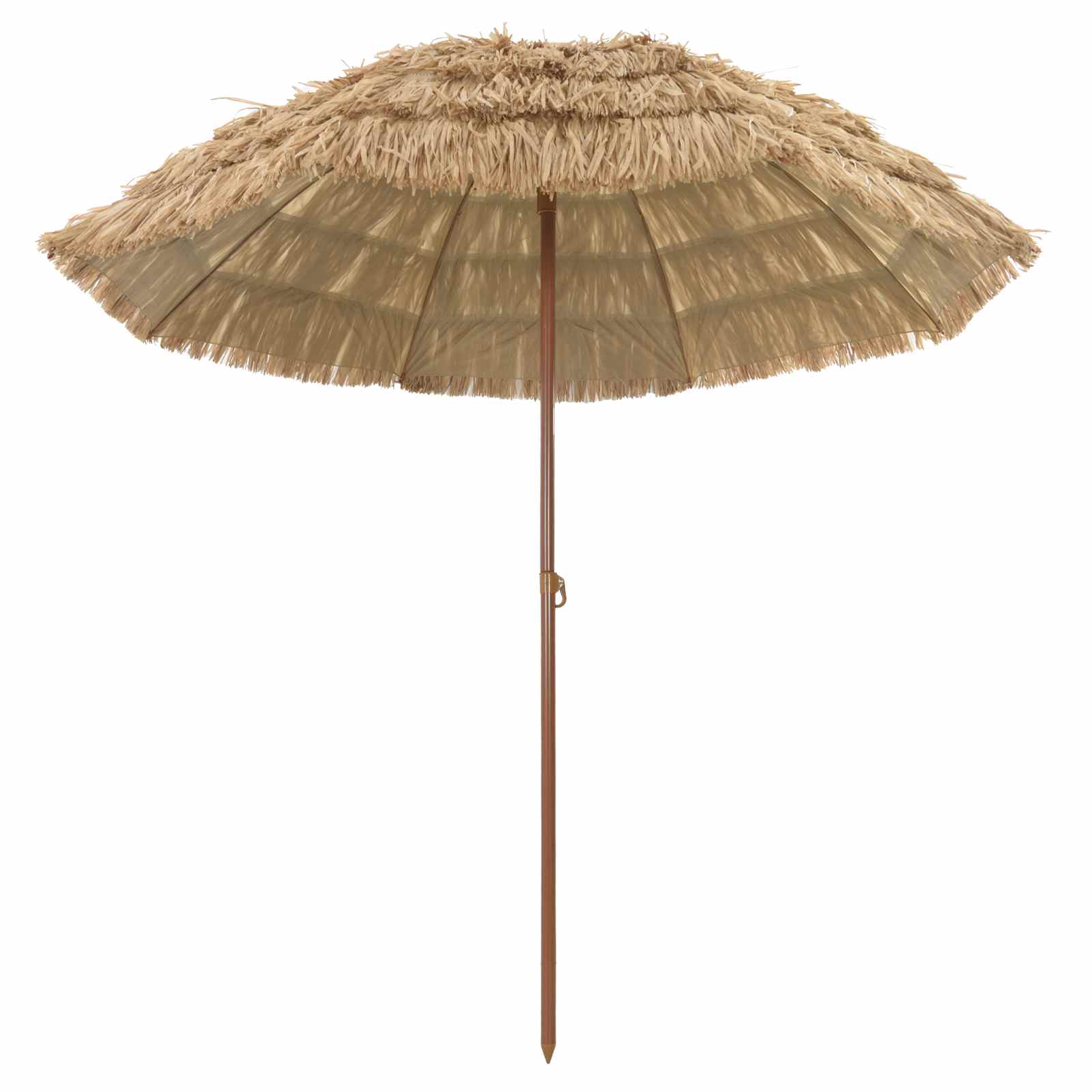 Badparasol Naturfärg 205 x 205 x 210 cm Polyester och Stål