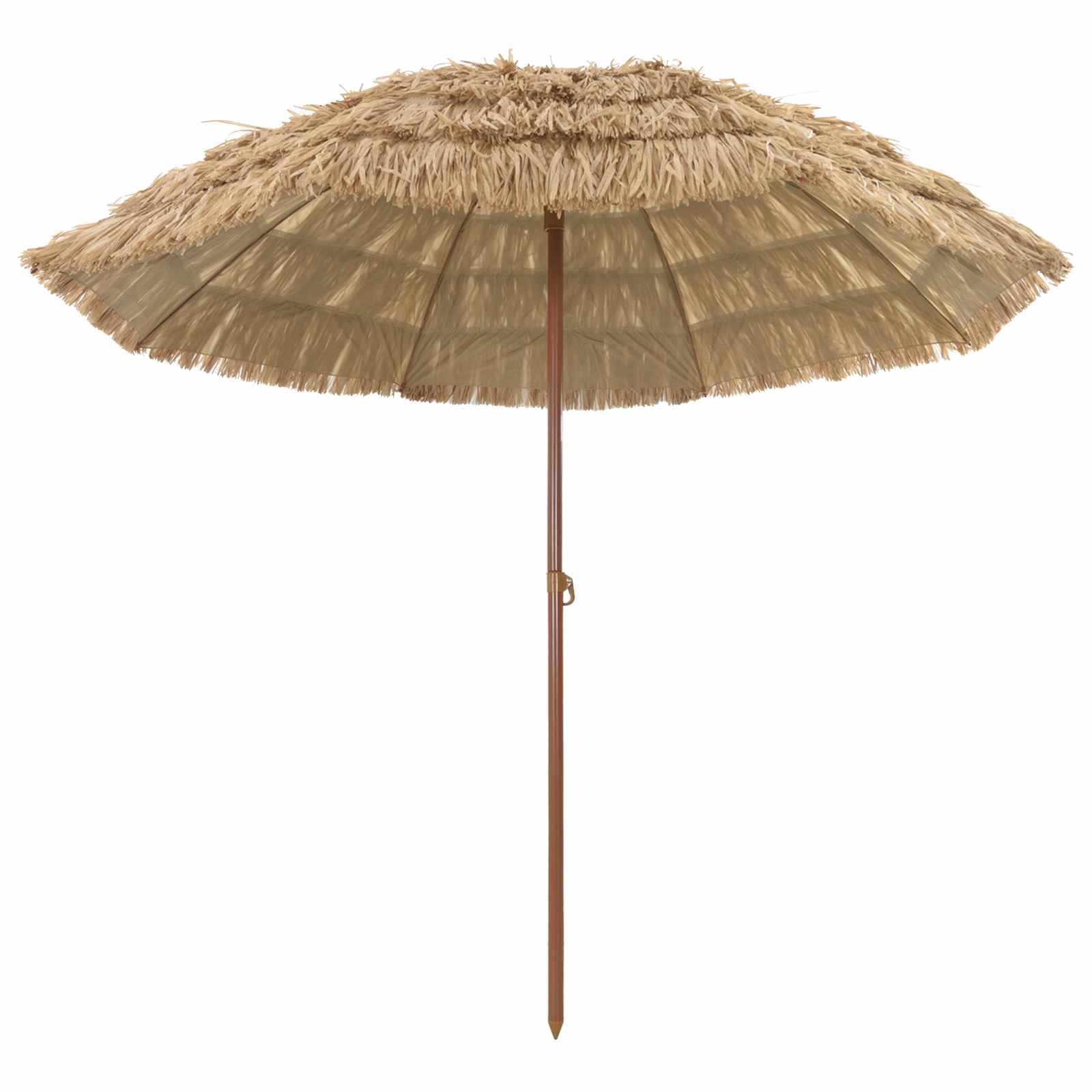 Badparasol Naturfärg 255 x 255 x 255 cm Polyester och Stål