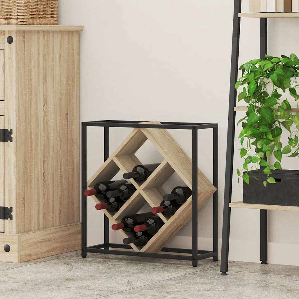 Vinställ 16 flaskor Konstruerat trä Sonoma-ek