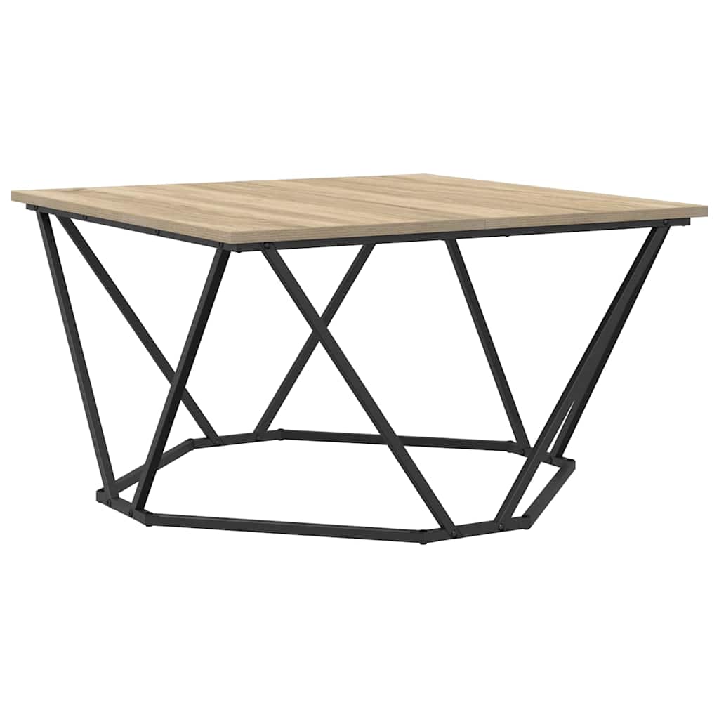 Kaffeebord Sonoma-ek 80 x 80 x 45 cm Konstruerat trä och stål