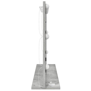 Smink Spegel Betonggrå 80 x 55 x 18 cm Glas och konstruerat trä