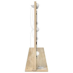 Smink Spegel med LED -remsljus Sonoma-ek 100 x 55 x 18 cm