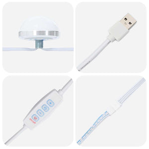 Smink Spegel med LED -remsljus Artisan Ek 100 x 45 x 18 cm