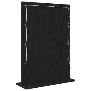 Smink Spegel Svart Ek 70 x 50 x 18 cm Glas och konstruerat trä