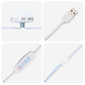 Smink Spegel med LED -remsljus Artisan Ek 70 x 50 x 18 cm