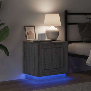 Nattduksbord 2 pcs Grå 44 x 34,5 x 45 cm Konstruerat trä