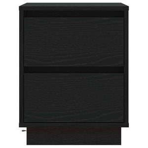 Nattduksbord 2 pcs Svart Ek 39 x 34,5 x 50 cm Konstruerat trä