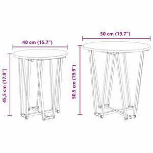 Sidobordsset 2 pcs Artisan Ek och Svart