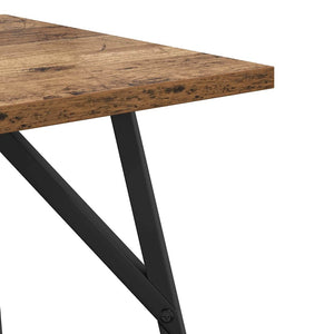 Sidobordsset 2 pcs Gammalt trä och svart