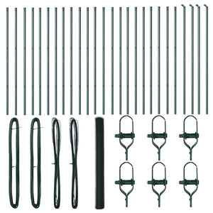 Stängselstolpe Grön 50 x 1,6 m (25 mm nät) Stål och PVC