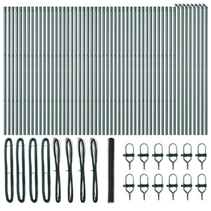 Stängselstolpe Grå 100 x 1,5 m (50 mm nät) Stål och PVC