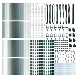 Stängselstolpe Grå 100 x 1,5 m (50 mm nät) Stål och PVC