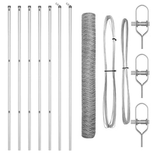 Stängselstolpe Silver 10 x 1,4 m (36 mm maskor) Stål