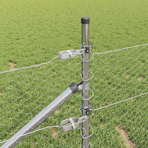 Stängselstolpe Silver 25 x 0,4 m (25 mm nät) Stål