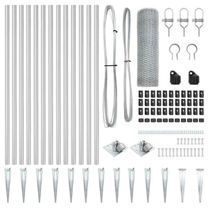 Stängselstolpe Silver 25 x 0,4 m (25 mm nät) Stål