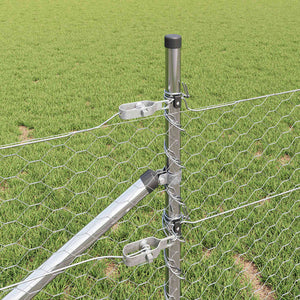 Stängselstolpe Silver 25 x 1 m (36 mm nät) Stål