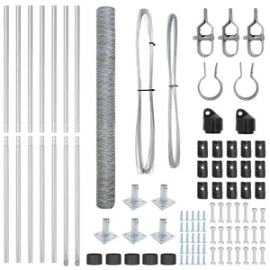 Stängselstolpe Silver 10 x 1,6 m (50 mm nät) Stål