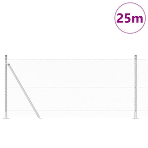 Stängselstolpe Silver 25 x 1 m (13 mm nät) Stål
