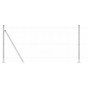 Stängselstolpe Silver 25 x 1 m (25 mm nät) Stål
