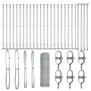 Stängselstolpe Silver 50 x 1 m (13 mm nät) Stål