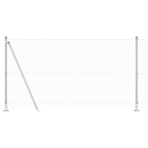Stängselstolpe Silver 50 x 1,2 m (13 mm nät) Stål