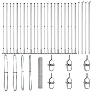 Stängselstolpe Silver 50 x 1,2 m (13 mm nät) Stål