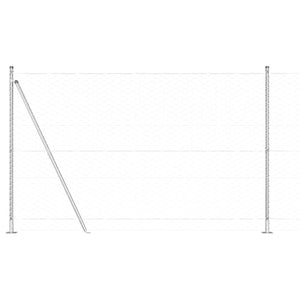 Stängselstolpe Silver 100 x 1,5 m (50 mm nät) Stål