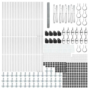 Stängselstolpe Silver 100 x 1,5 m (50 mm nät) Stål