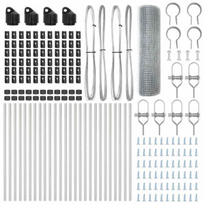 Stängselstolpe Silver 50 x 0,8 m (16 x 16 mm nät) Stål