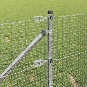 Stängselstolpe Silver 25 x 0,6 m (19 x 19 mm nät) Stål