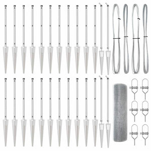 Stängselstolpe Silver 50 x 0,4 m (12 x 12 mm mesh) Stål