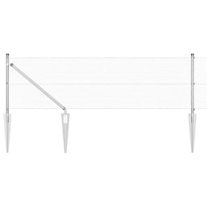 Stängselstolpe Silver 50 x 0,6 m (12 x 12 mm nät) Stål