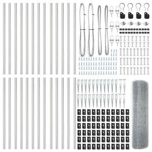 Stängselstolpe Silver 50 x 0,6 m (12 x 12 mm nät) Stål