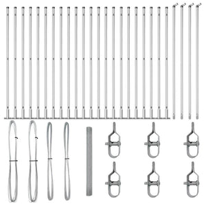 Stängselstolpe Silver 50 x 1,5 m (12 x 12 mm nät) Stål